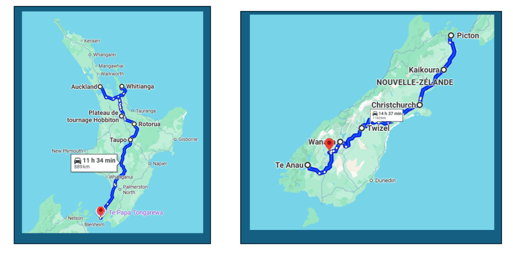 itinéraire roadtrip Nouvelle-Zélande